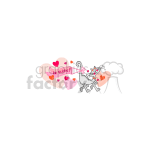   The clipart image displays a playful scene centered on Valentine