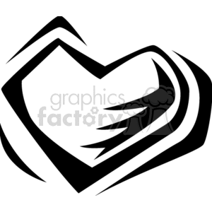 Abstract vector illustration of a stylized heart, perfect for holiday and Valentine's Day themes.