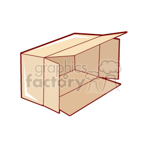 Open Cardboard Box for Storage