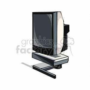 Clipart image of a retro-styled television set.