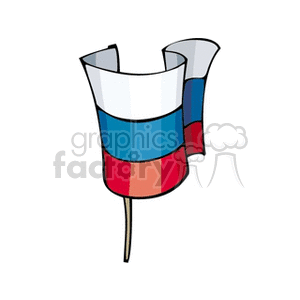 russian flag and pole