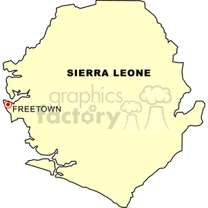 Sierra Leone Map with Capital Freetown