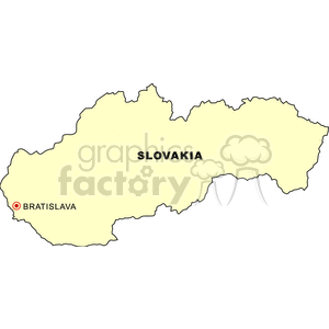 Map of Slovakia with Bratislava Highlighted