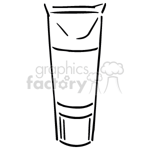   The image is a simple line drawing of a medical cream tube. It