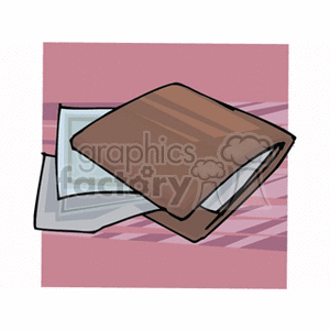 Brown Wallet with Cash on Pink Background