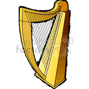 Golden Harp - Musical Instrument