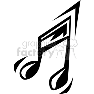 Artistic music notes in a stylized design.