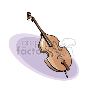 A clipart image of a cello, a string instrument, depicted in a stylized manner.