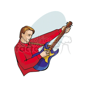 Musician Playing Electric Guitar