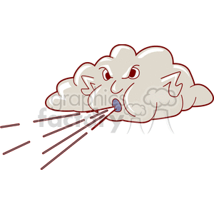 Angry Cloud Blowing Wind