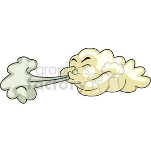 Windy Weather Cartoon Cloud