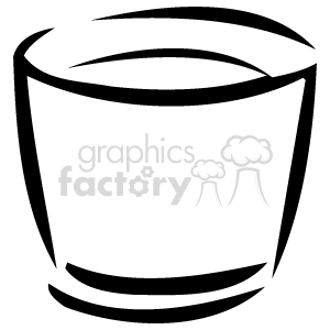 Empty Flower Pot Line Art