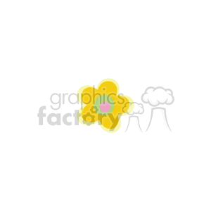 Yellow Stylized Flower - Nature Theme