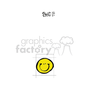 Simple Smiley Face with 'Beat It' Text