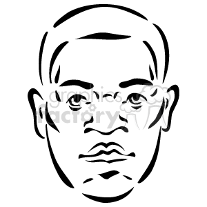 Line Art Illustration of a Person's Face