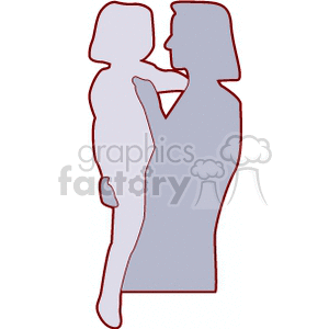 Silhouette of Parent Holding Child