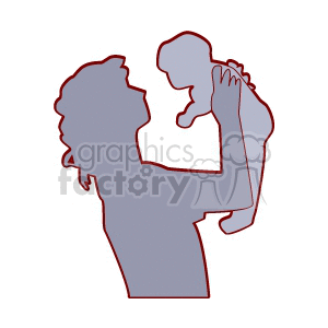 Parent-Child Silhouette: Embracing Family Love