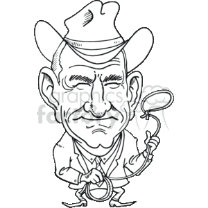 Caricature of 36th U.S. President LBJ