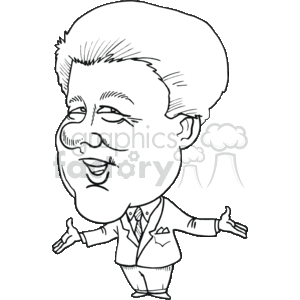 Bill Clinton black and white