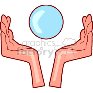 Hands Holding a Crystal Ball