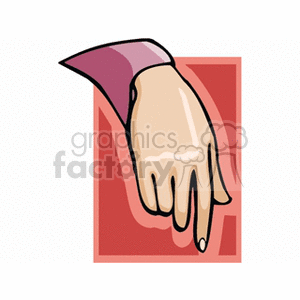 Downward-Pointing Hand