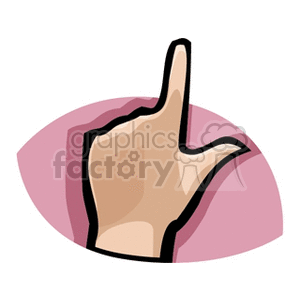 Cartoon Hand with Pointing Finger