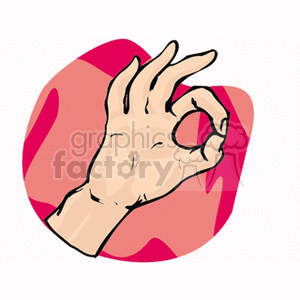 Hand Making OK Gesture