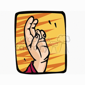 Hand Gesture on Yellow Background