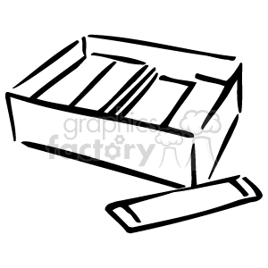 A black and white box of chewing gum
