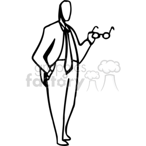 Black and white outline of a man giving lecture