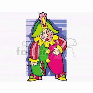 Cartoon masquerade clown