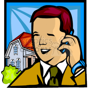 Realtor Discussing Real Estate on Phone