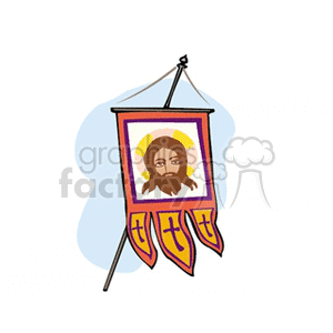 Christian Religious Flag with Jesus