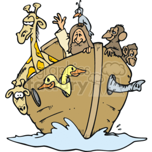   This clipart image depicts Noah