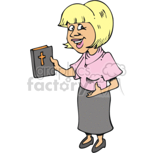 Woman Holding Bible