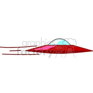 Red UFO Spaceship for Sci-Fi Themes