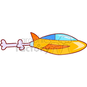 Vibrant Cartoon Spaceship