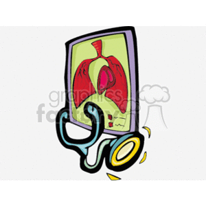 Medical Stethoscope and Lungs Illustration