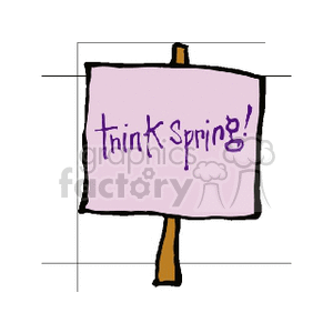Think spring sign clipart. - 166939 - Graphics Factory