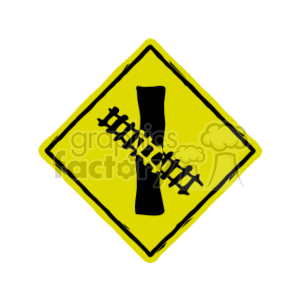 Railroad Crossing Warning Sign