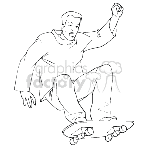 Skateboarder in Action