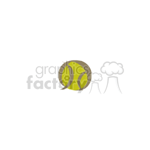   The image appears to be a simplified, stylized representation of two overlapping tennis balls. It