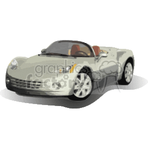 Silver Convertible Sports Car