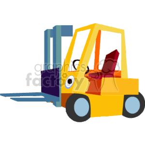 Cartoon forklift