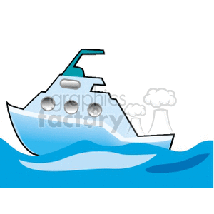 cartoon yacht