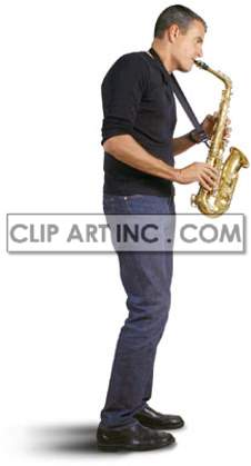 Man playing the saxophone 