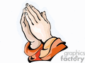 Royalty-free Praying Hands With A Cross In The Back 164468 Vector Clip 