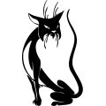 Royalty-Free Black cat with head turned to its extreme right 372965 ...
