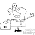 Royalty-Free black-white-cartoon-caveman 384205 vector clip art image