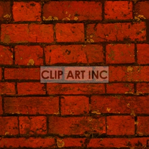 A textured clipart image of a red brick wall with a worn and weathered appearance.